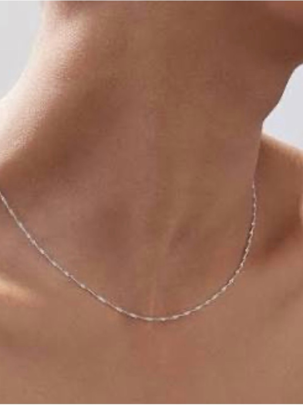 Solid 14k heavy white gold chain